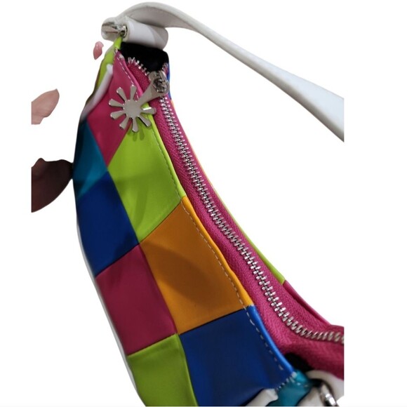 Delia’s patchwork shoulder bag 90s Y2k Nostalgia Colorful Indie - Picture 9 of 10